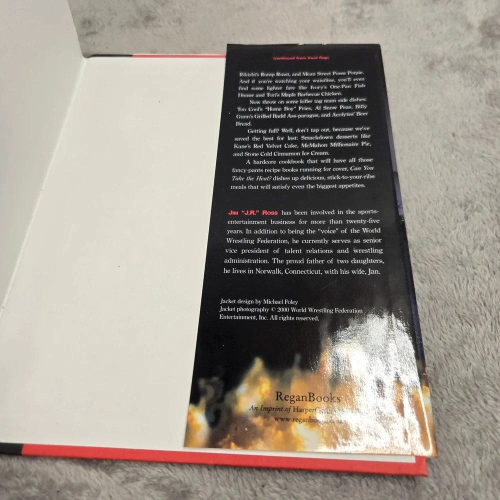 WWF Can You Take The Heat Cookbook Jim J.R. Ross 1st Ed Hardcover 2000 The Rock
